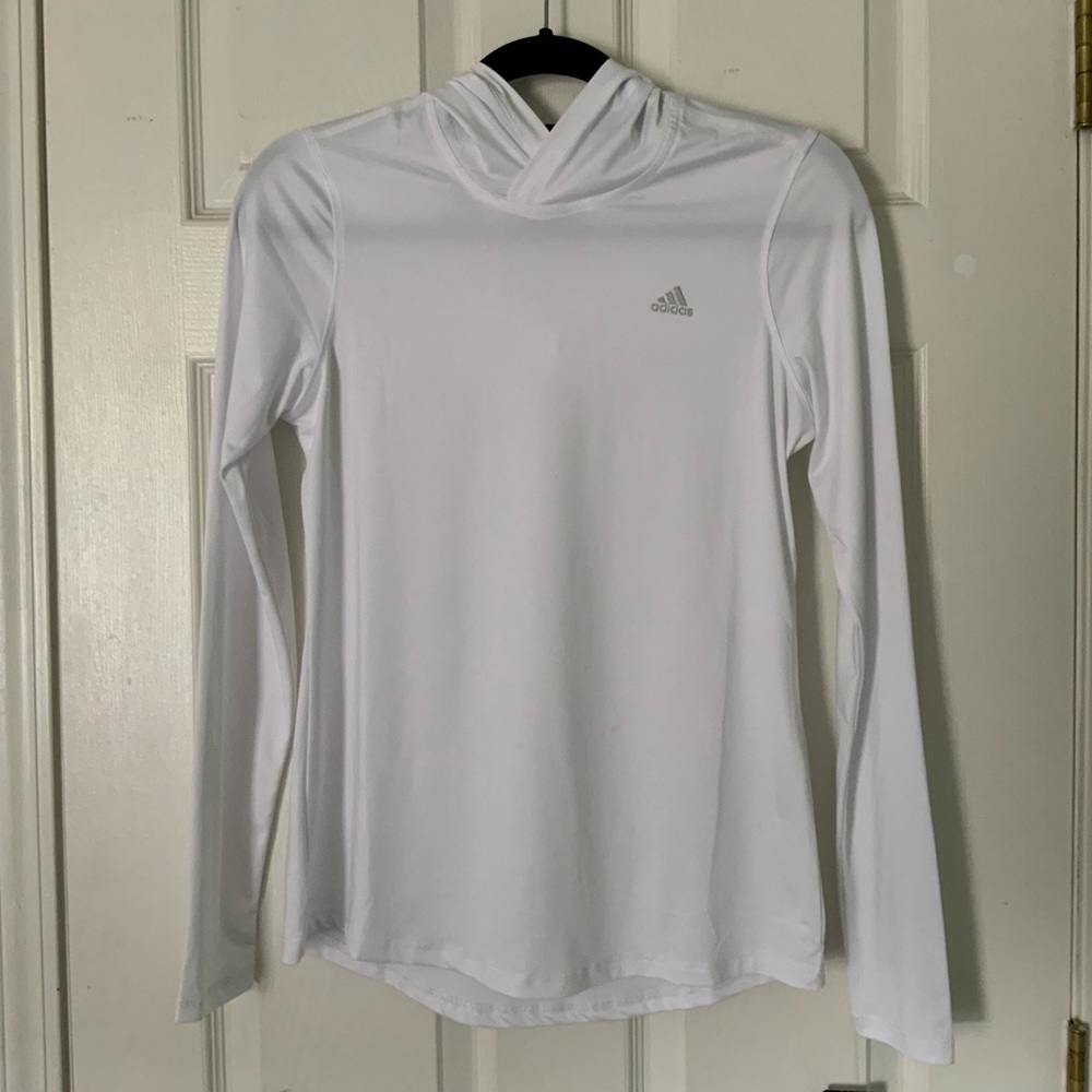 adidas Women’s Base Layer Hoodie in white